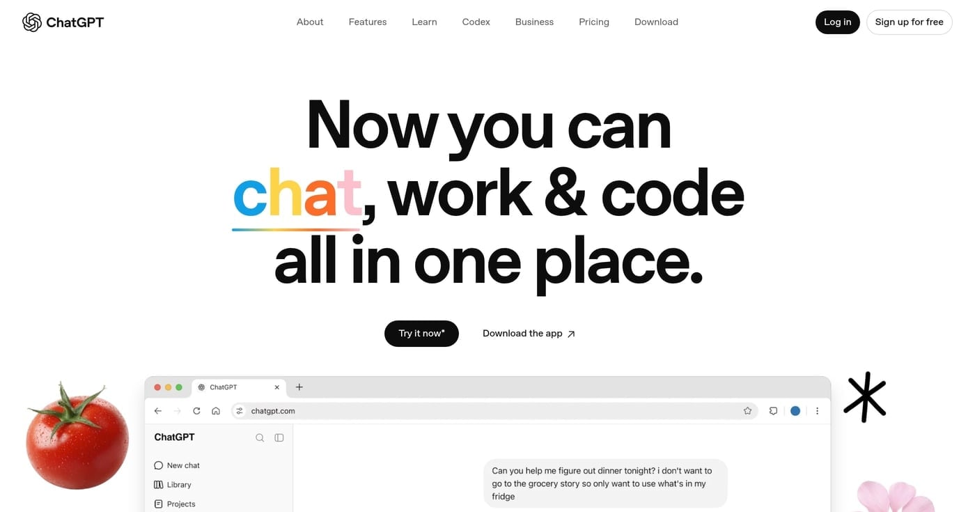 ChatGPT screenshot