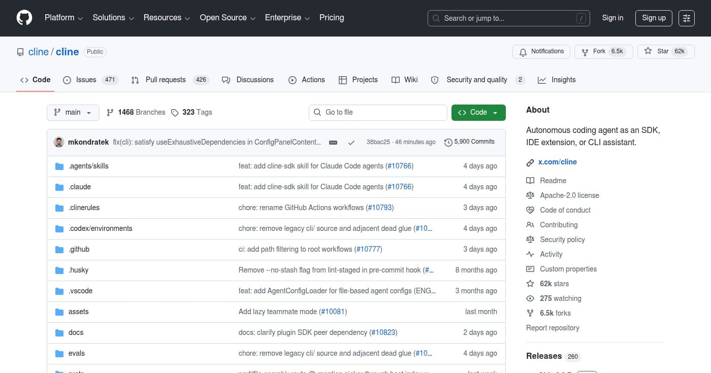 Cline product screenshot