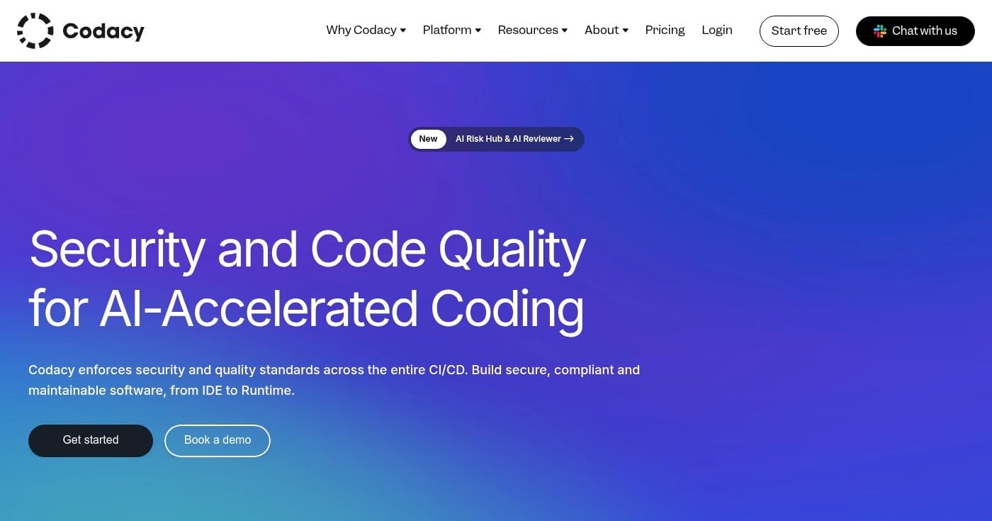 Codacy homepage
