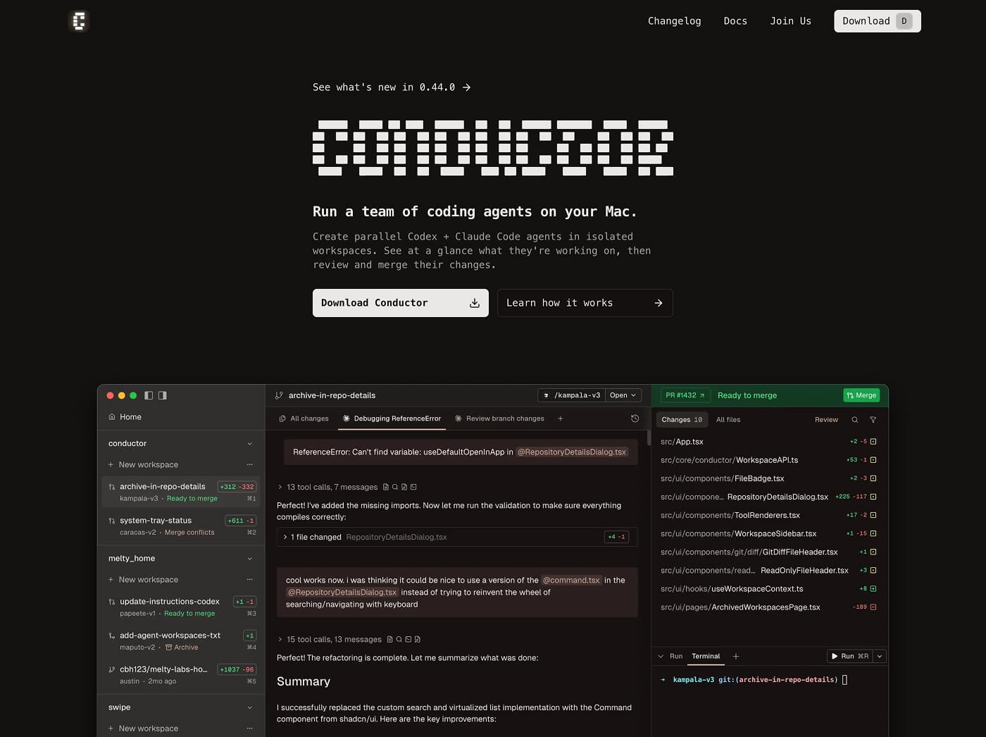 Conductor lets you run a team of coding agents.