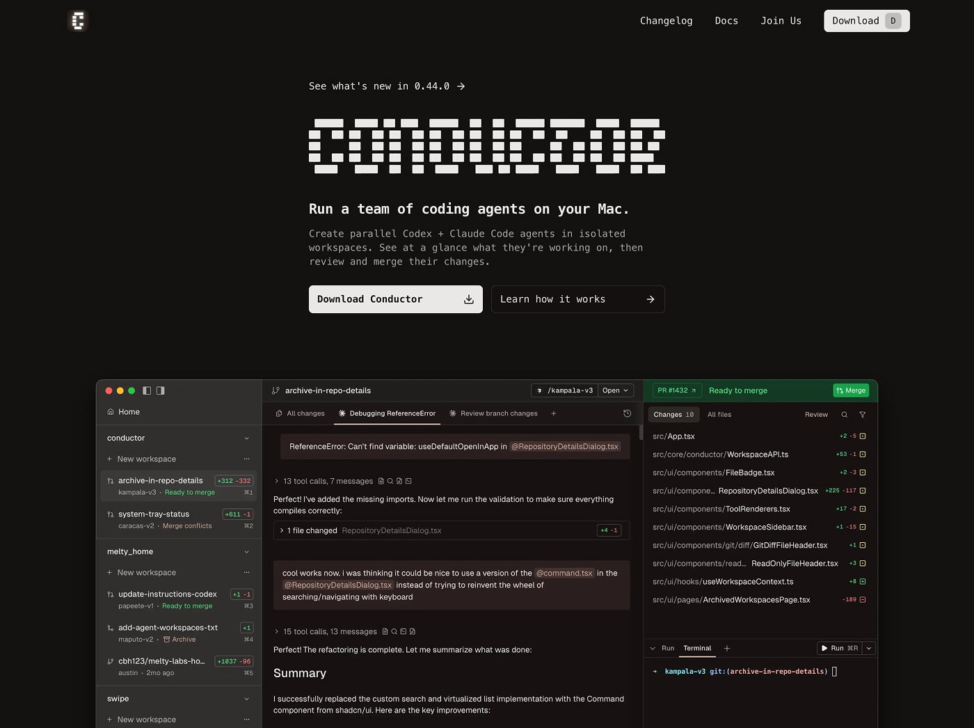 Conductor lets you run a team of coding agents.