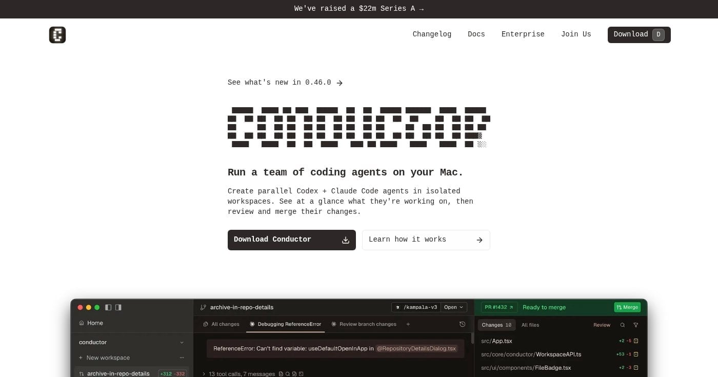 Conductor AI agent harness for Mac