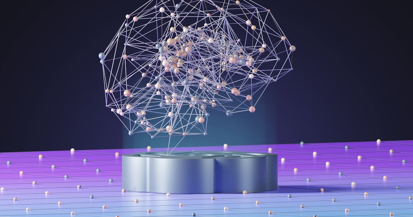 Abstract AI technology sphere representing creative ways to use AI