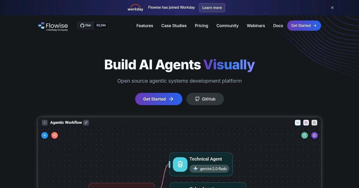 Flowise LLM builder homepage