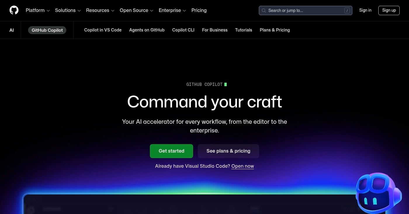 GitHub Copilot product screenshot