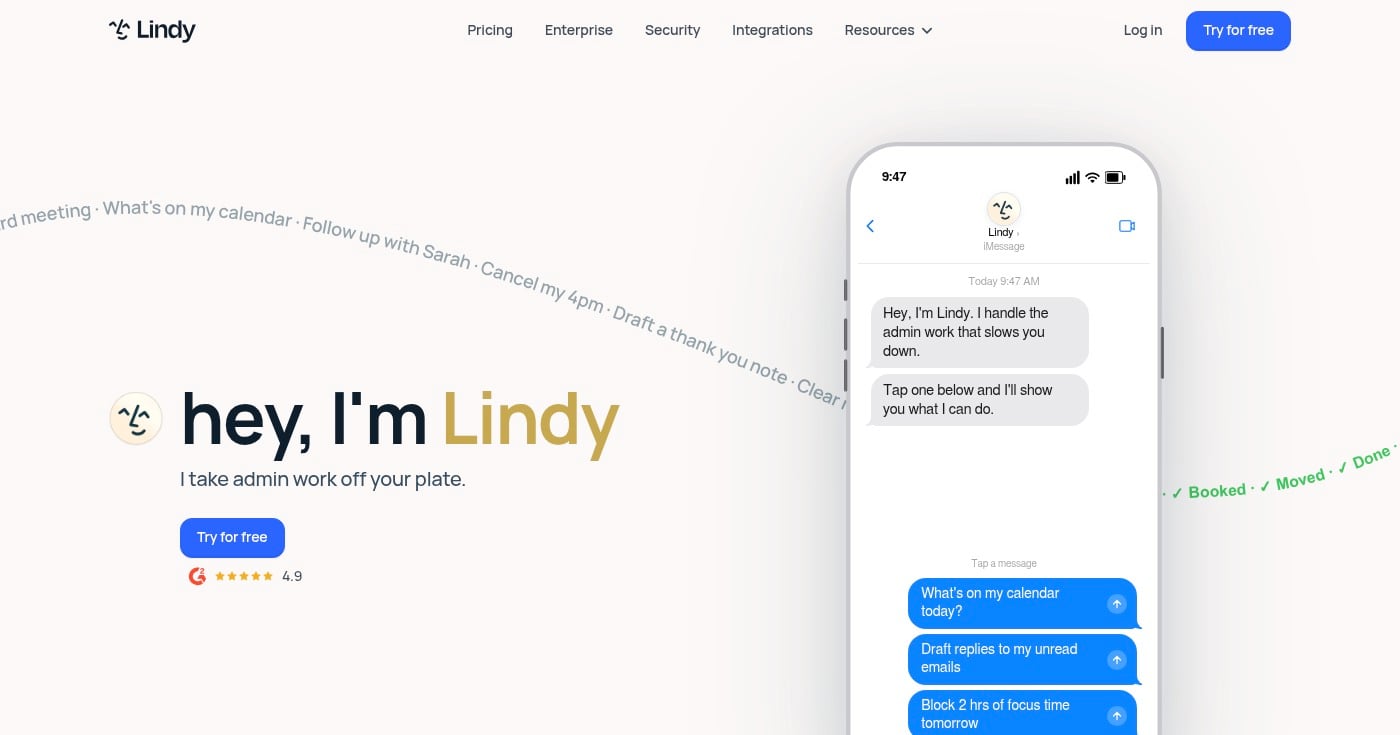 Lindy homepage